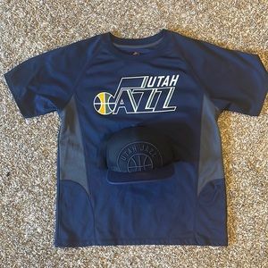 Utah Jazz shirt and Cap